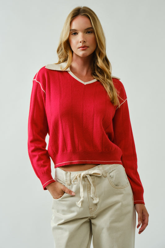Super Soft Polo Pullover Sweater