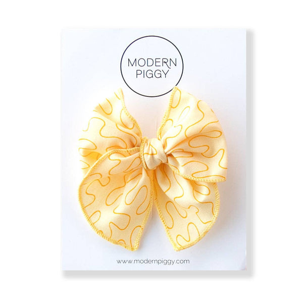 Lemonade | Petite Party Bow: Alligator Clip - Lulu Bella Boutique