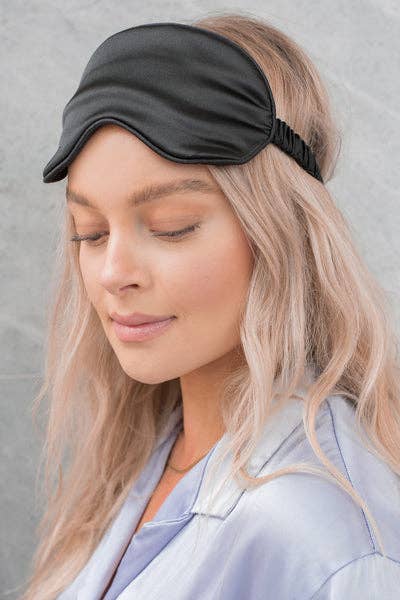 Sleep Masks & Travel Bag: White - Lulu Bella Boutique