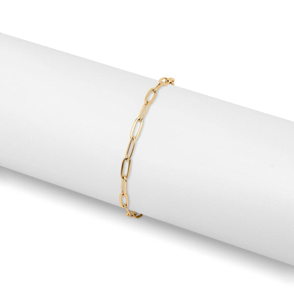 Paperclip Chain Anklet: Stainless - Lulu Bella Boutique