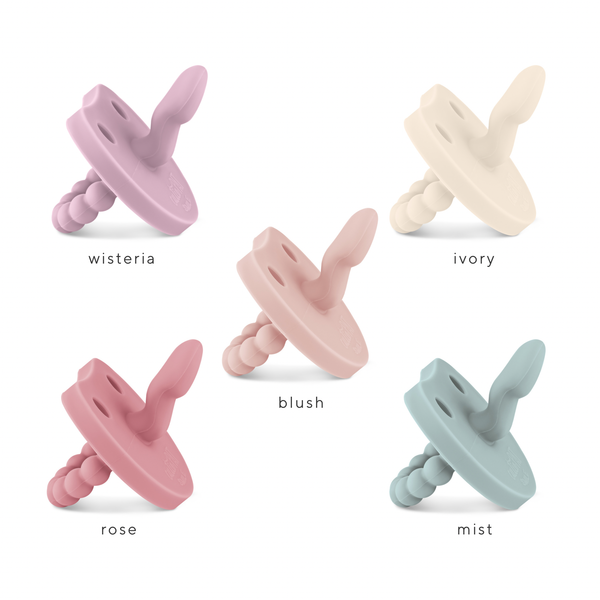 Cutie PAT Smile (0m+) Pacifier + Teether Sets: Blossom - Lulu Bella Boutique