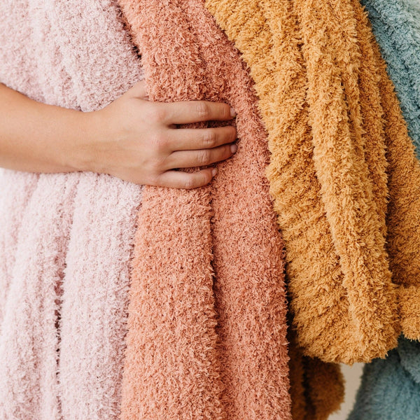 RIBBED BAMBONI® XL BLANKETS: Charcoal - Lulu Bella Boutique