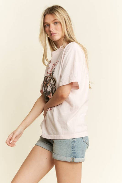 EASY TIGER GRAPHIC TOP: L.Pink / S - Lulu Bella Boutique