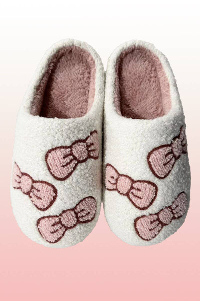 New Novelty Slippers: All over bows / S - Lulu Bella Boutique