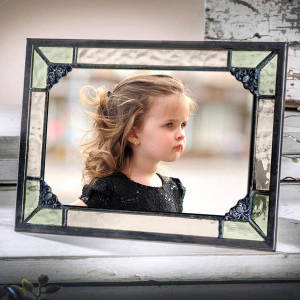Picture Frames - Vintage Green Glass 4x6 & 5x7 By J Devlin: Pic 404-57HV - Lulu Bella Boutique