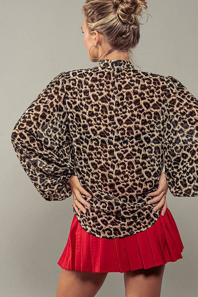 Leopard Print Blouse - Lulu Bella Boutique
