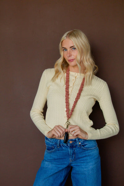 Dusty Rose Lanyard - Lulu Bella Boutique
