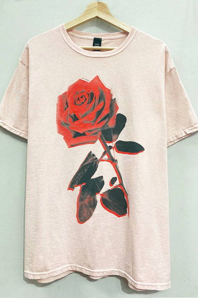 Daydreamer Spring Graphic Tee: BLUSH / OVERSIZED / SM - Lulu Bella Boutique