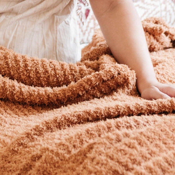 RIBBED BAMBONI® XL BLANKETS: Charcoal - Lulu Bella Boutique