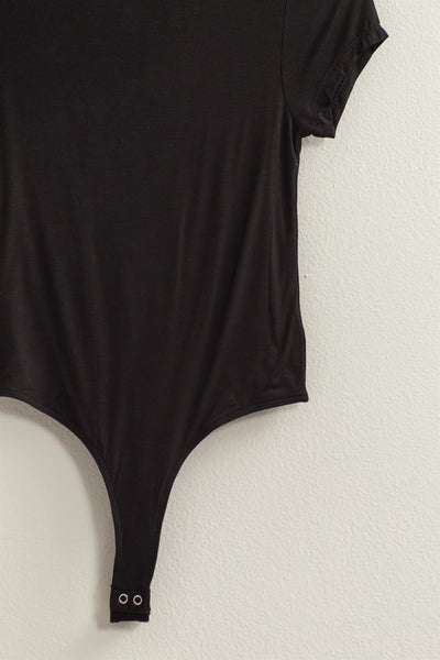 Double Layered Cap Sleeve Bodysuit - Lulu Bella Boutique