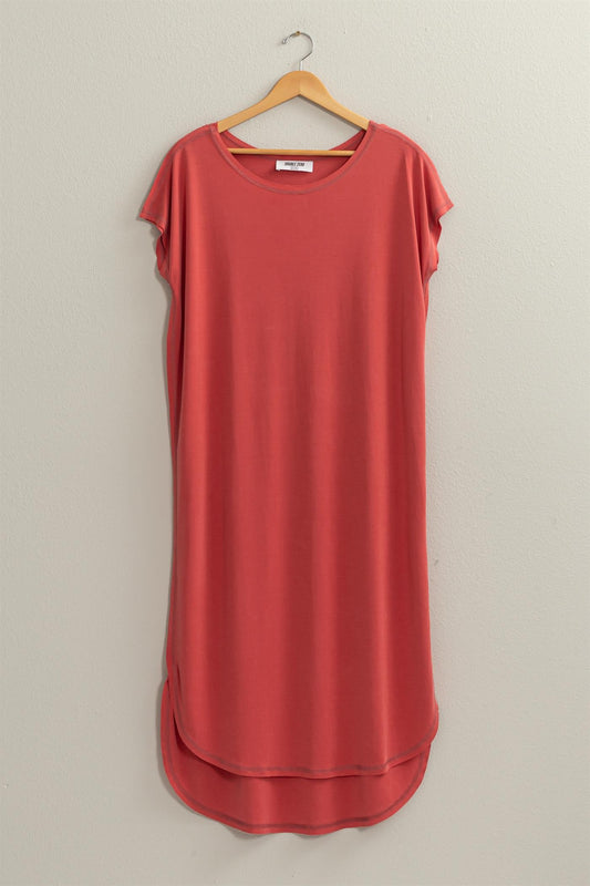 Soft High Low Midi Dress