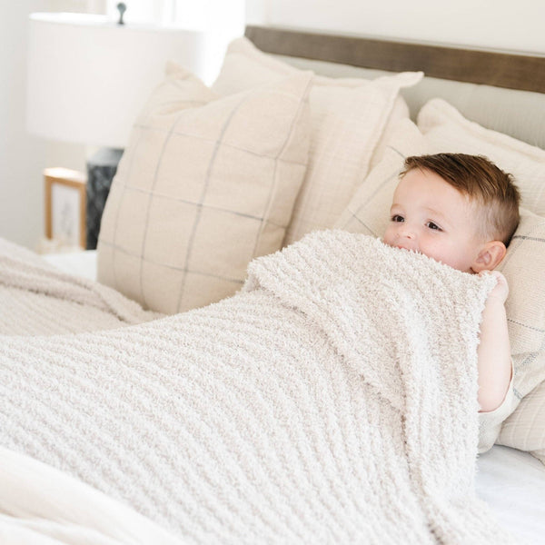 RIBBED BAMBONI® XL BLANKETS: Charcoal - Lulu Bella Boutique