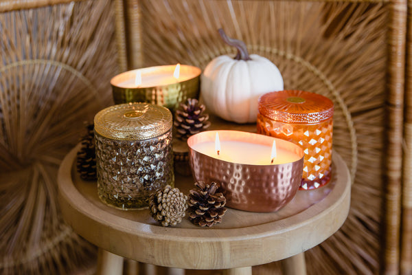 Holiday Spiced Toddy Candle  Copper ROUND Bowl 14oz - Lulu Bella Boutique
