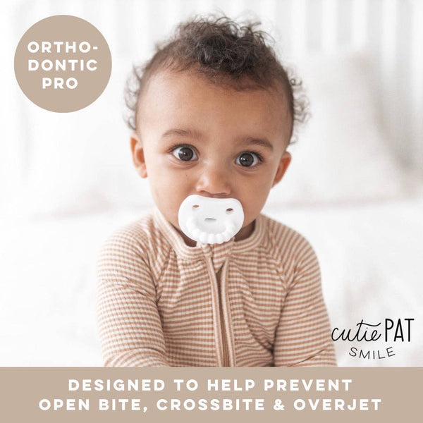 Cutie PAT Smile (0m+) Pacifier + Teether Sets: Blossom - Lulu Bella Boutique