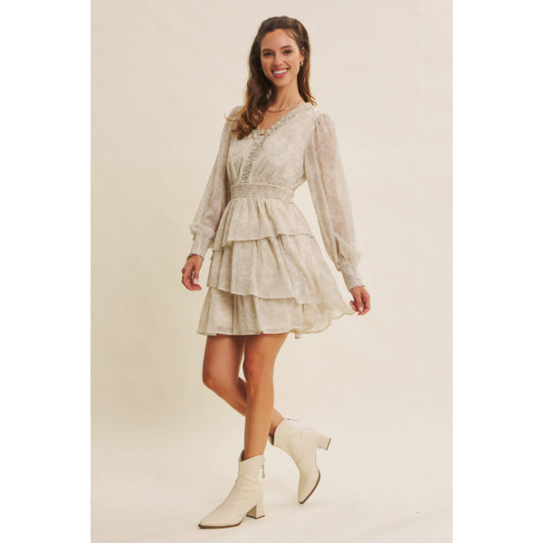 ROMANTIC IN EVERY WAY FLORAL TIERED RUFFLE MINI DRESS - Lulu Bella Boutique