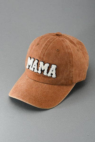 WASHED SHERPA MAMA BASEBALL CAP: BAKED CLAY