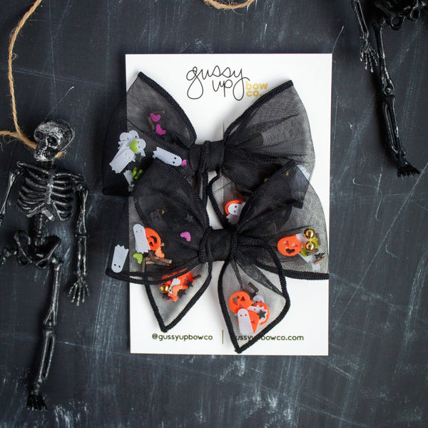 Ghosts in the Graveyard Shaker Whimsy Pigtail Set | Halloween 24 Collection - Lulu Bella Boutique