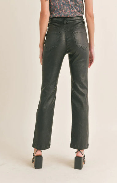 Sweet Surprise Coated Straight Leg Pants - Lulu Bella Boutique