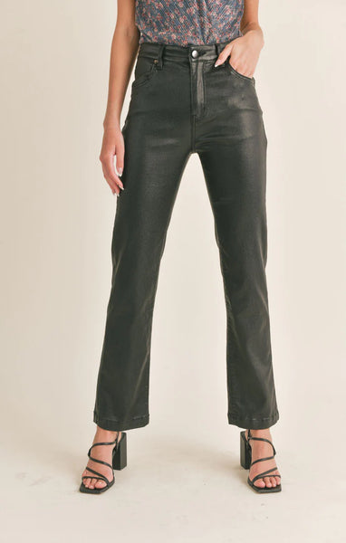 Sweet Surprise Coated Straight Leg Pants - Lulu Bella Boutique