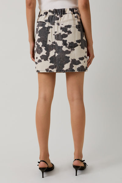 Cow Print Pocket Detail Mini Skirt - Lulu Bella Boutique