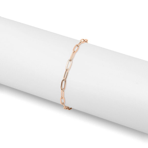 Paperclip Chain Anklet: Stainless - Lulu Bella Boutique