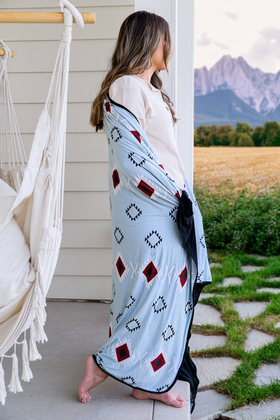 Sedona Hug Blanket, Swaddle Blanket, Southwest Blanket: Adult - Lulu Bella Boutique