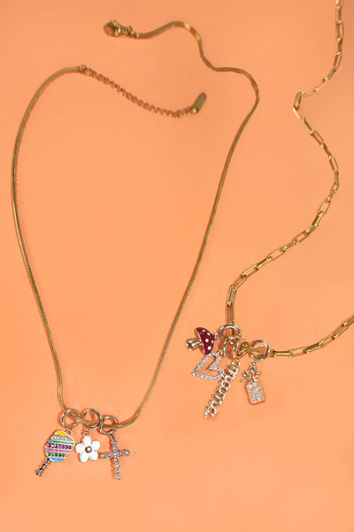 CLUSTER CHARMS - TITANIUM STEEL OR BRASS CHARMS | 40CM100: GOLF - Lulu Bella Boutique