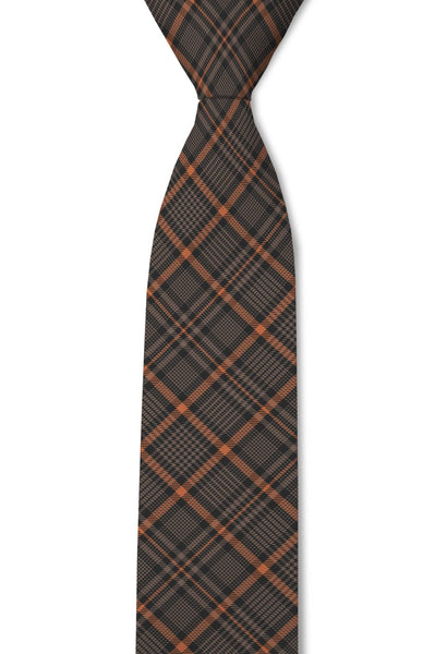 Swanson - Brown Flannel Tie: 3.25" Standard Tie - Lulu Bella Boutique