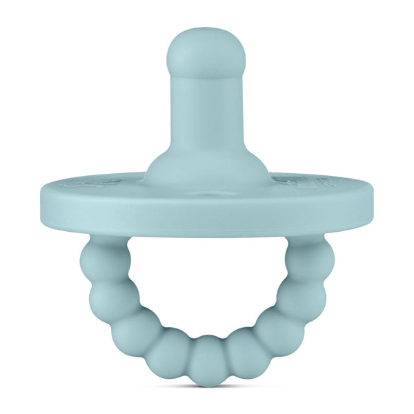 Cutie PAT Round (0-24m) Pacifier + Teether: Lavender - Lulu Bella Boutique