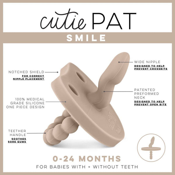Cutie PAT Smile (0m+) Pacifier + Teether Sets: Blossom - Lulu Bella Boutique