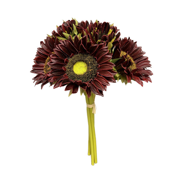 Rustic antique collection-Real Touch Sunflower Bundle: Rich Wine - Lulu Bella Boutique
