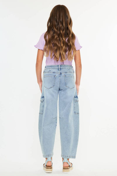 YOUTH  LOW SLUNG HORSESHOE FIT JEANS: LIGHT - Lulu Bella Boutique