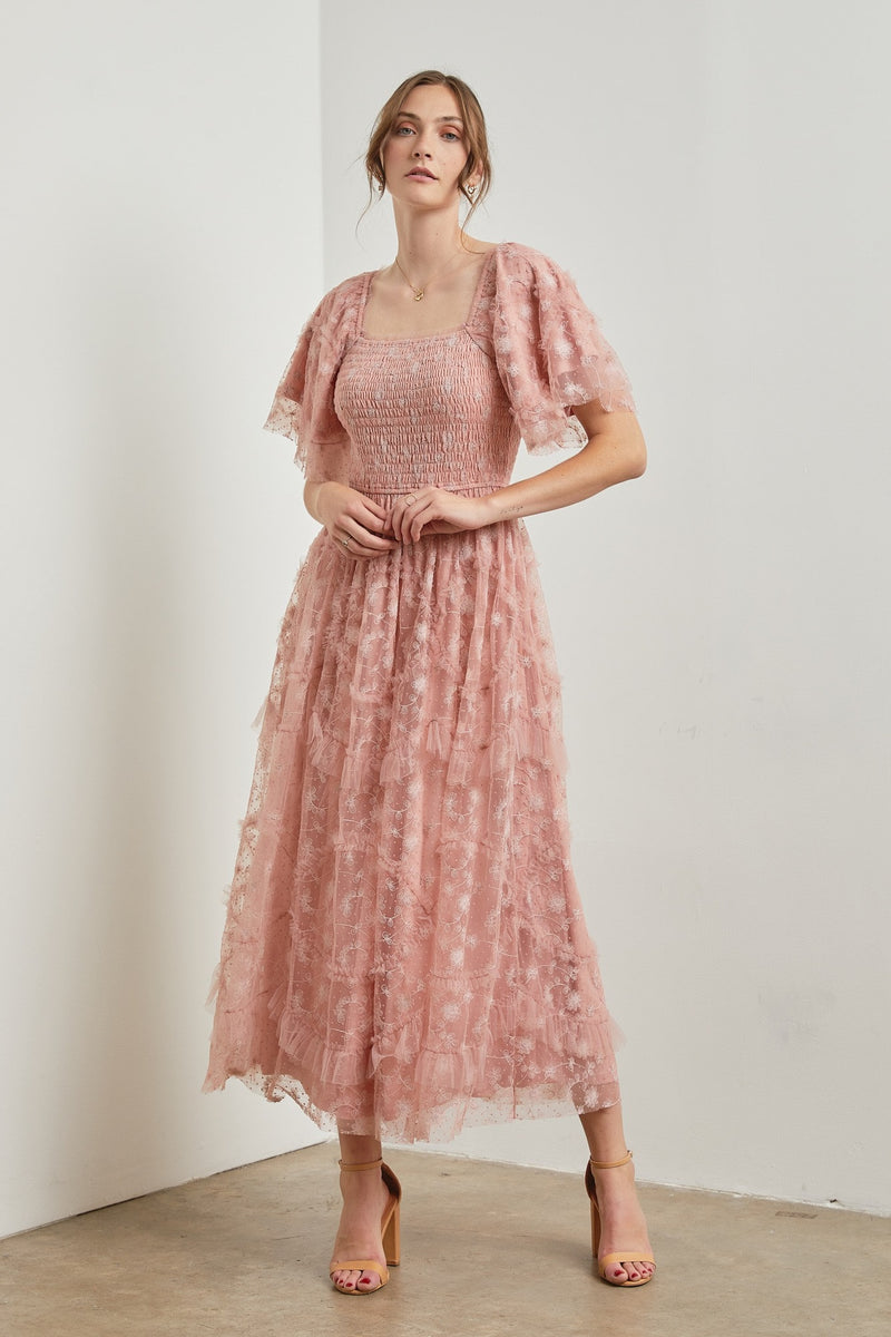 Embroidered Mesh Dress Embroidered Mesh Dress