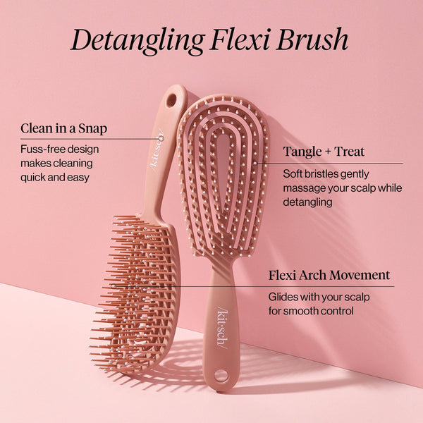Detangling Flexi Brush - Terracotta - Lulu Bella Boutique