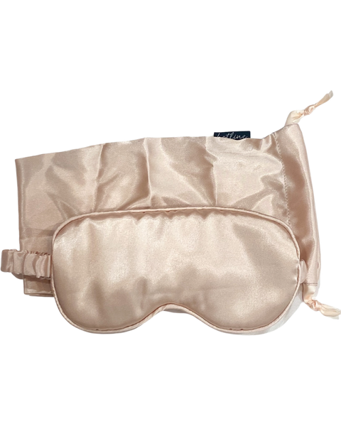 Sleep Masks & Travel Bag: White - Lulu Bella Boutique