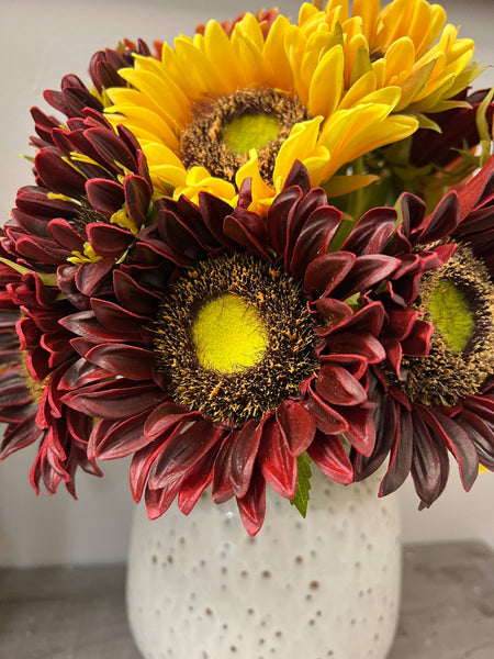 Rustic antique collection-Real Touch Sunflower Bundle: Rich Wine - Lulu Bella Boutique