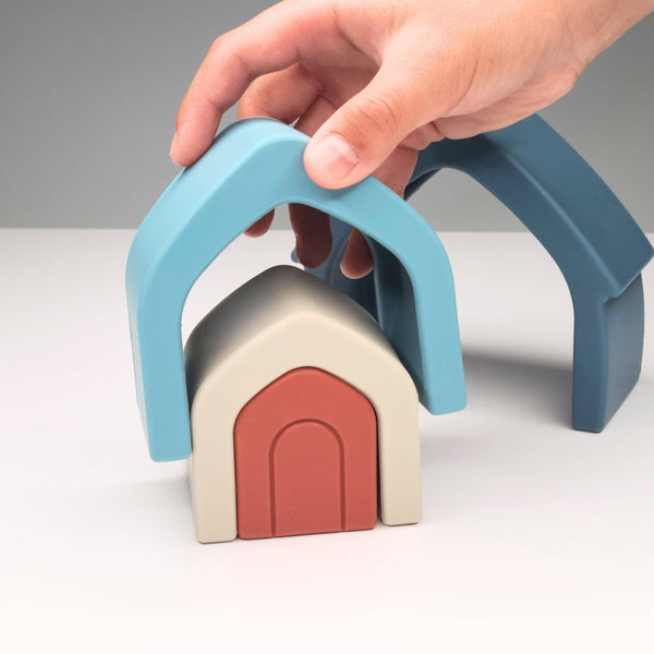 Cozy House Silicone Stacker Toy - Lulu Bella Boutique