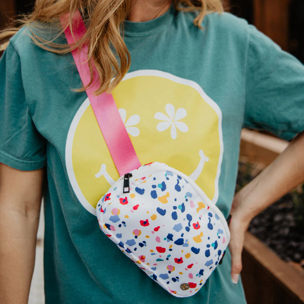 Confetti Print Belt Bag Fanny Pack - Lulu Bella Boutique