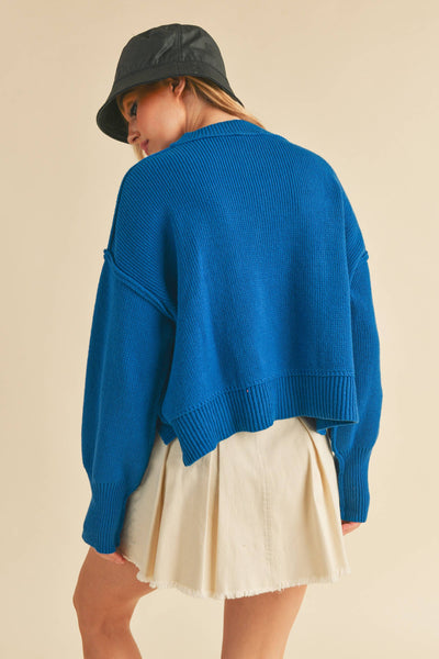 3115CK Regina Sweater 2: Cobalt / S / Knit - Lulu Bella Boutique