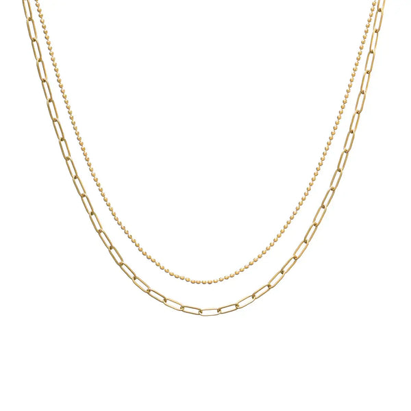 Paperclip Layered Choker - Lulu Bella Boutique