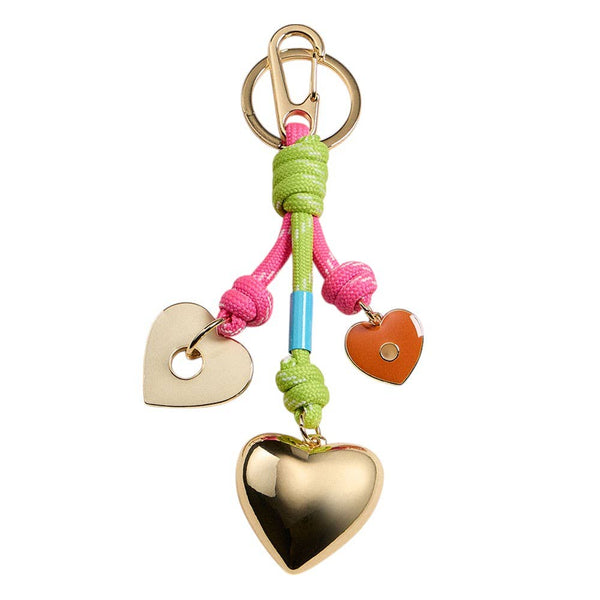 Neon Rope Knot Heart Charm Drop Keychain / Bag Charm - Lulu Bella Boutique
