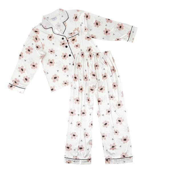 Floral Long Sleeve Satin PJ Set - Lulu Bella Boutique
