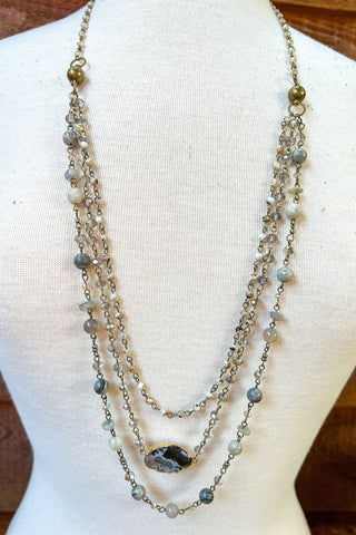 Florence Necklace in Grey