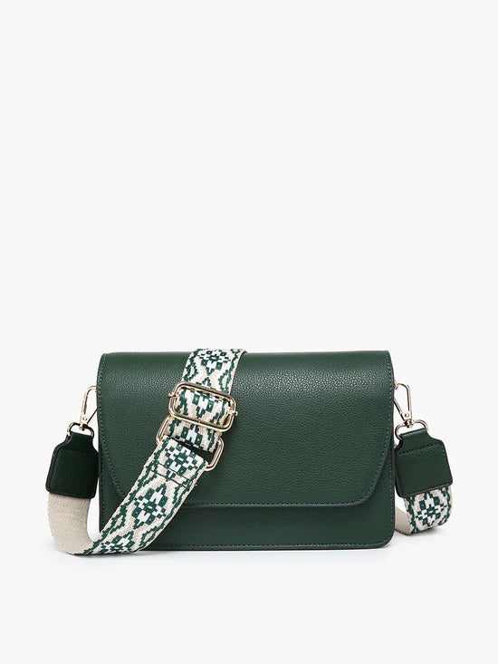 Noah Guitar Strap Crossbody in Hunter Green Lulu Bella Boutique