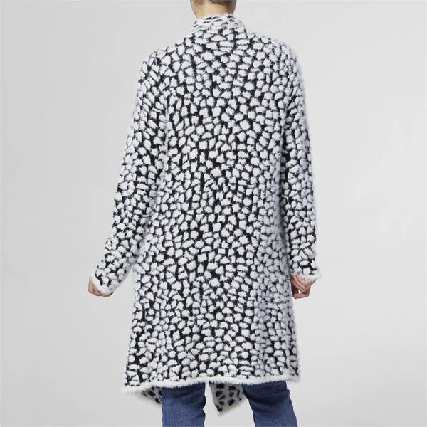 Long Spotted Eyelash Cardigan - Lulu Bella Boutique