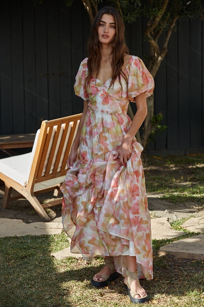 Women's by Together Love Poem Maxi Dress Medium Cream