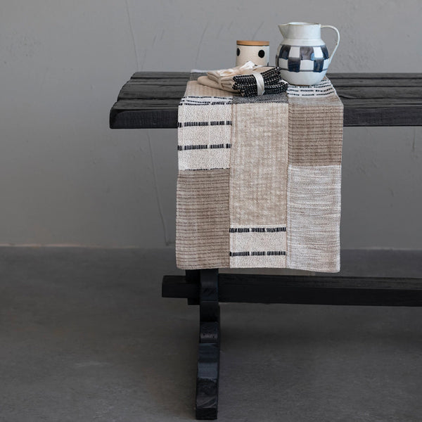Cotton Slub Patchwork Runner - Lulu Bella Boutique