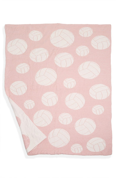 Volleyball Print Cozy Soft Throw Blanket - Lulu Bella Boutique