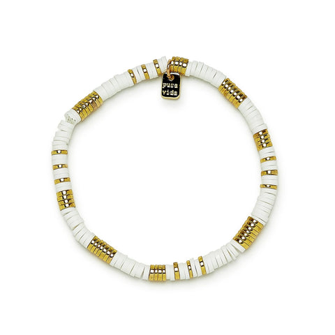 Gold & White Pisa Bracelet