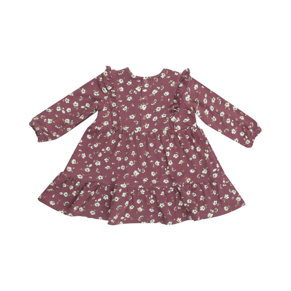 Plum Floral- Ruffle Tiered Dress & Legging - Lulu Bella Boutique